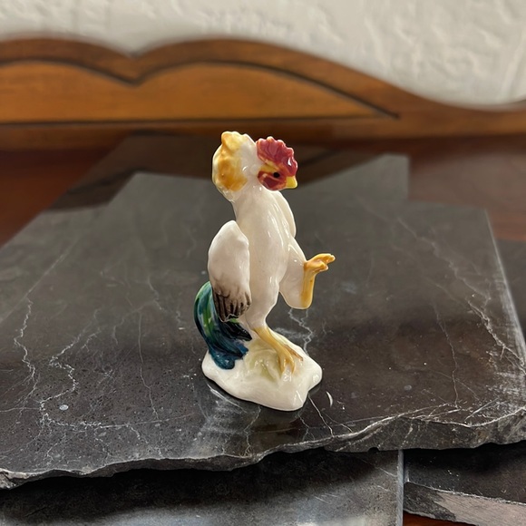 Vintage Miniature Ceramic Rooster Figurine - Picture 1 of 10